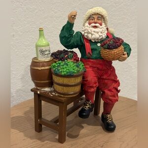 Santa's Vineyard Holiday Figurine